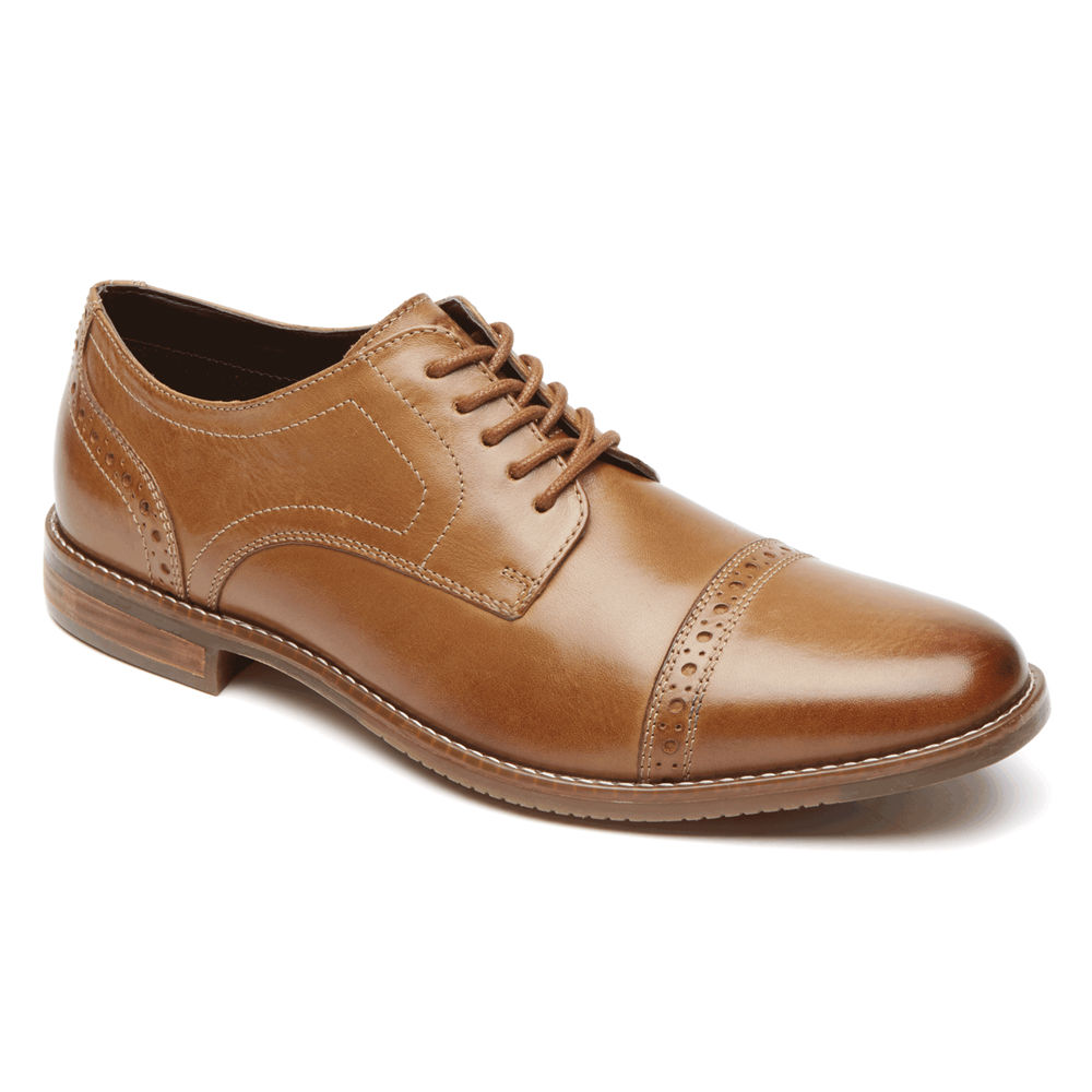 Rockport Mens Oxfords Brown - Style Purpose Cap Toe - UK 639-GSFLWO